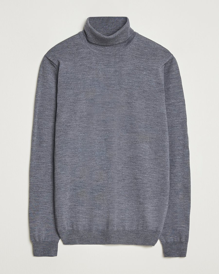 Herre | Gensere | Stenströms | Merino Rollneck Grey