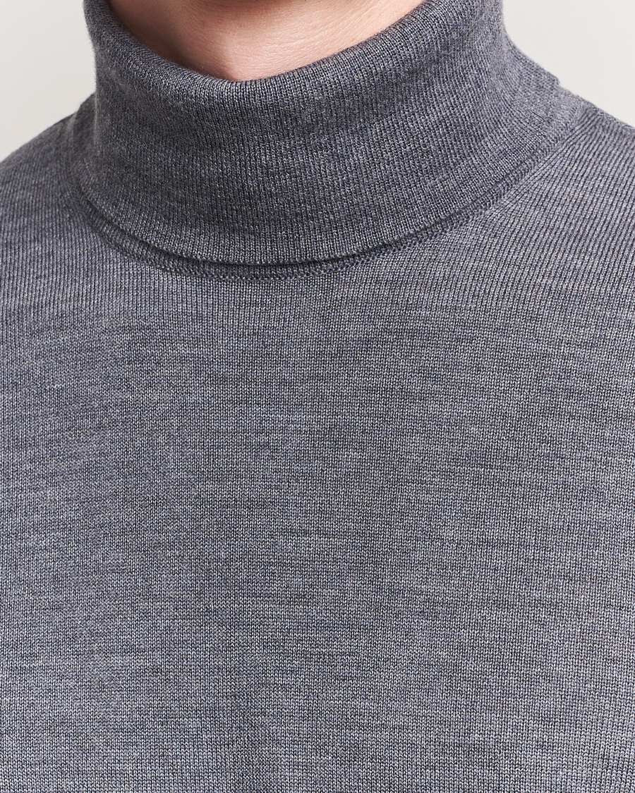 Herre | Gensere | Stenströms | Merino Rollneck Grey