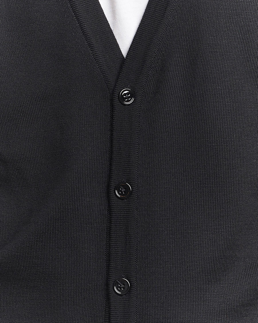 Herre | Gensere | Stenströms | Merino Cardigan Black