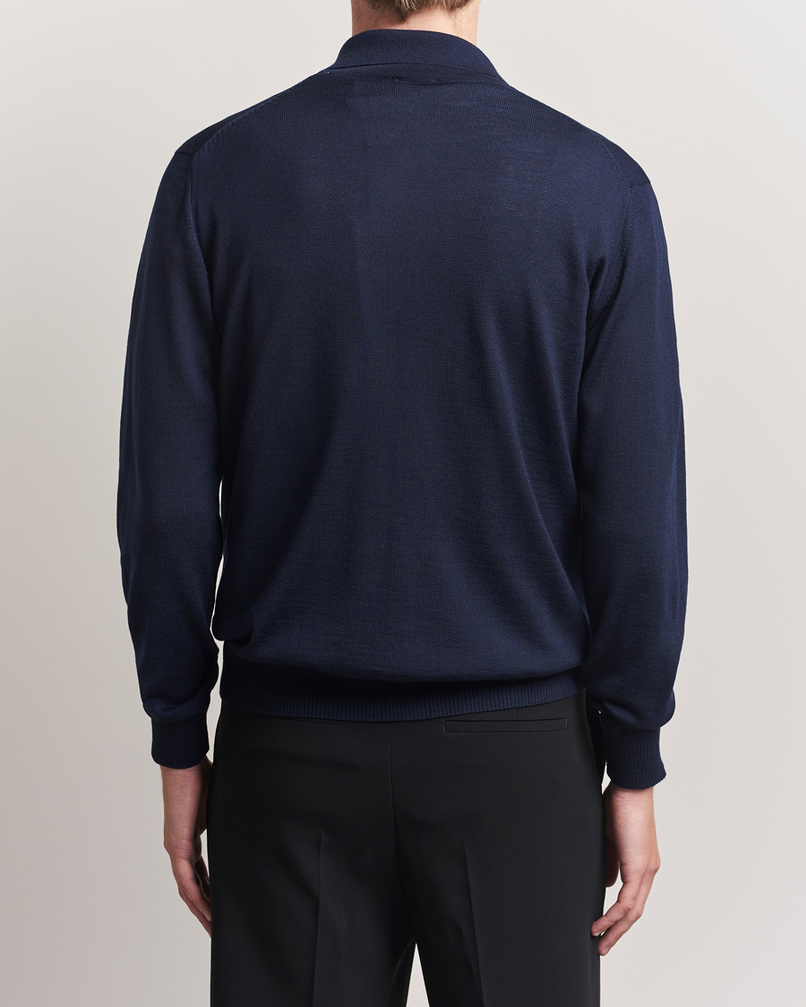 Herre | Gensere | Stenströms | Merino Pocket Cardigan Navy