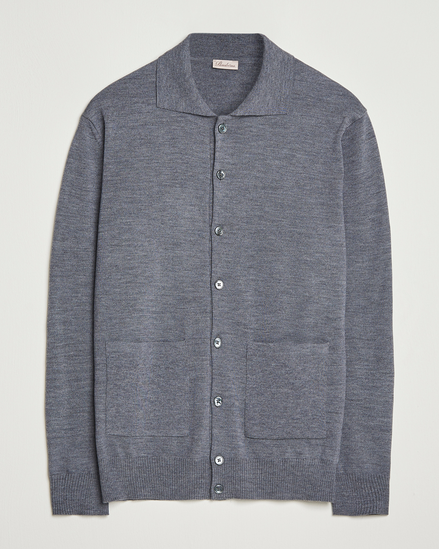Herre | Gensere | Stenströms | Merino Pocket Cardigan Grey