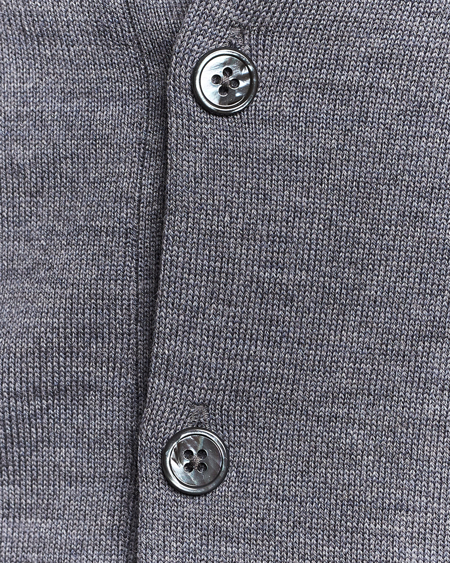 Herre | Gensere | Stenströms | Merino Pocket Cardigan Grey