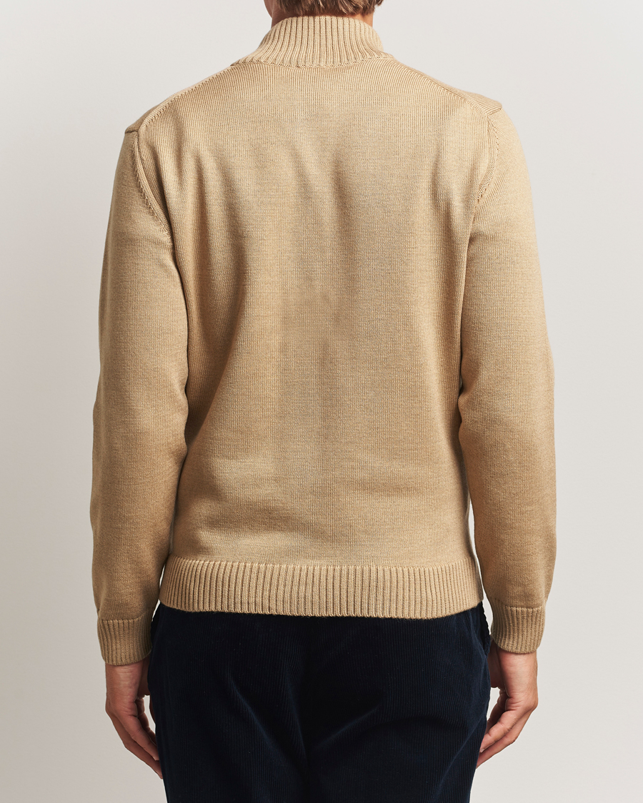 Herre | Gensere | Stenströms | Chunky Knitted Merino Cardigan Beige
