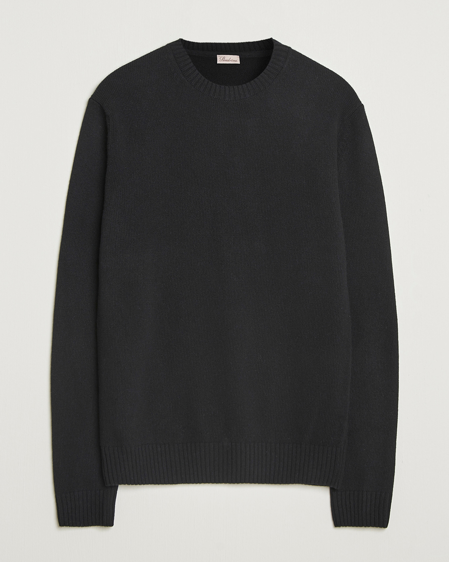 Herre | Gensere | Stenströms | Brushed Merino Crew Neck Black