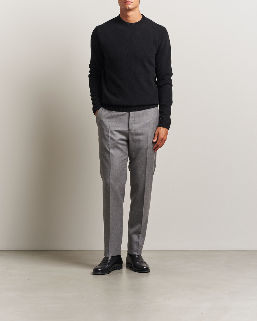 Herre | Gensere | Stenströms | Brushed Merino Crew Neck Black