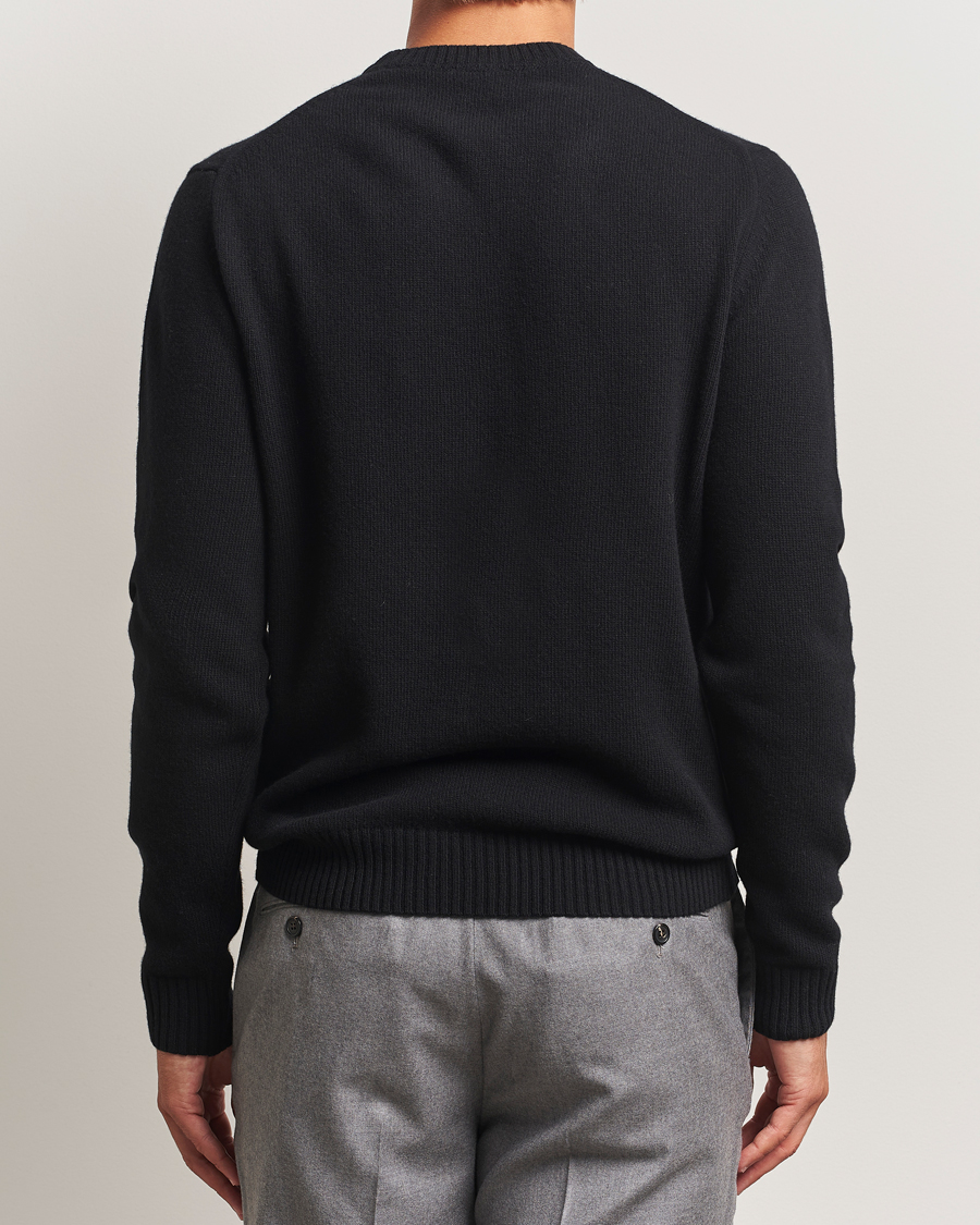 Herre | Gensere | Stenströms | Brushed Merino Crew Neck Black