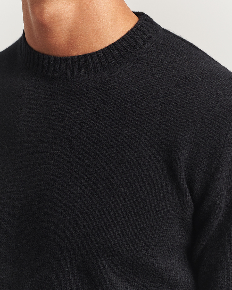 Herre | Gensere | Stenströms | Brushed Merino Crew Neck Black