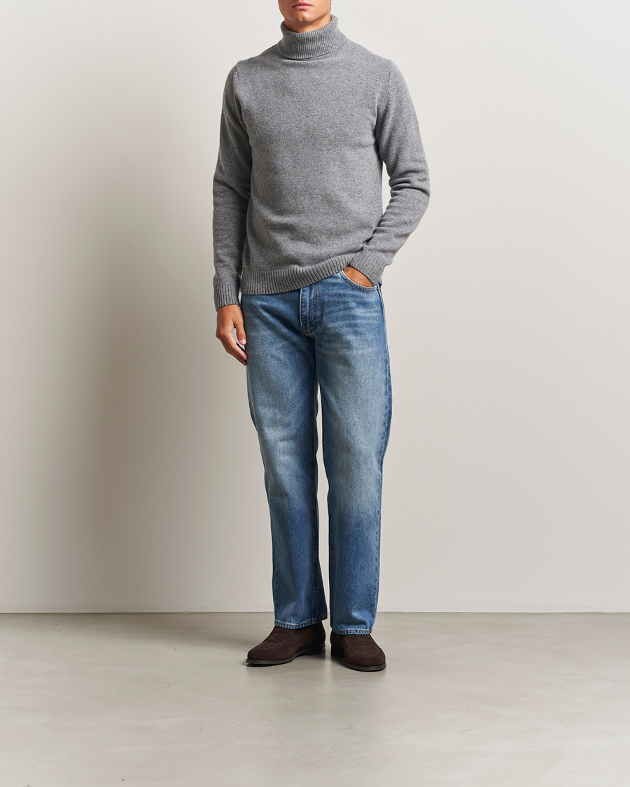 Herre | Gensere | Stenströms | Brushed Merino Rollneck Grey