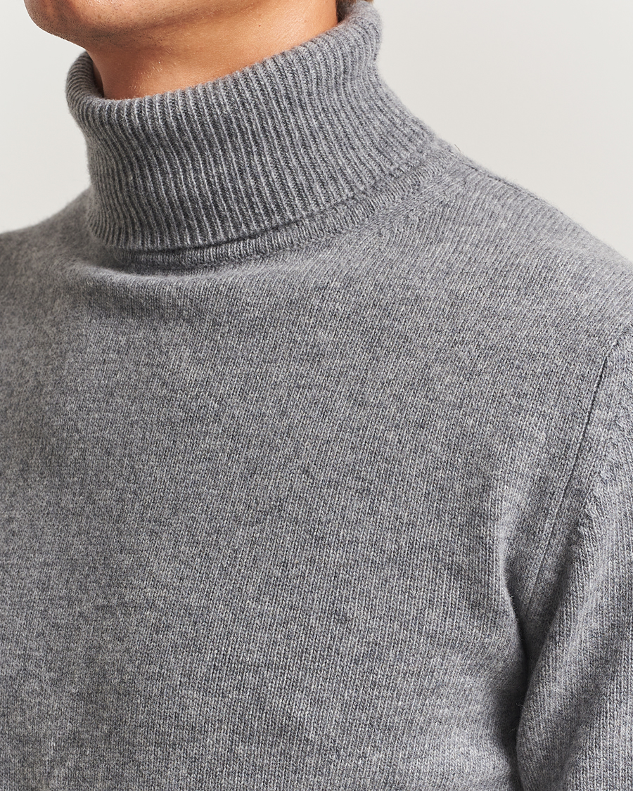Herre | Gensere | Stenströms | Brushed Merino Rollneck Grey