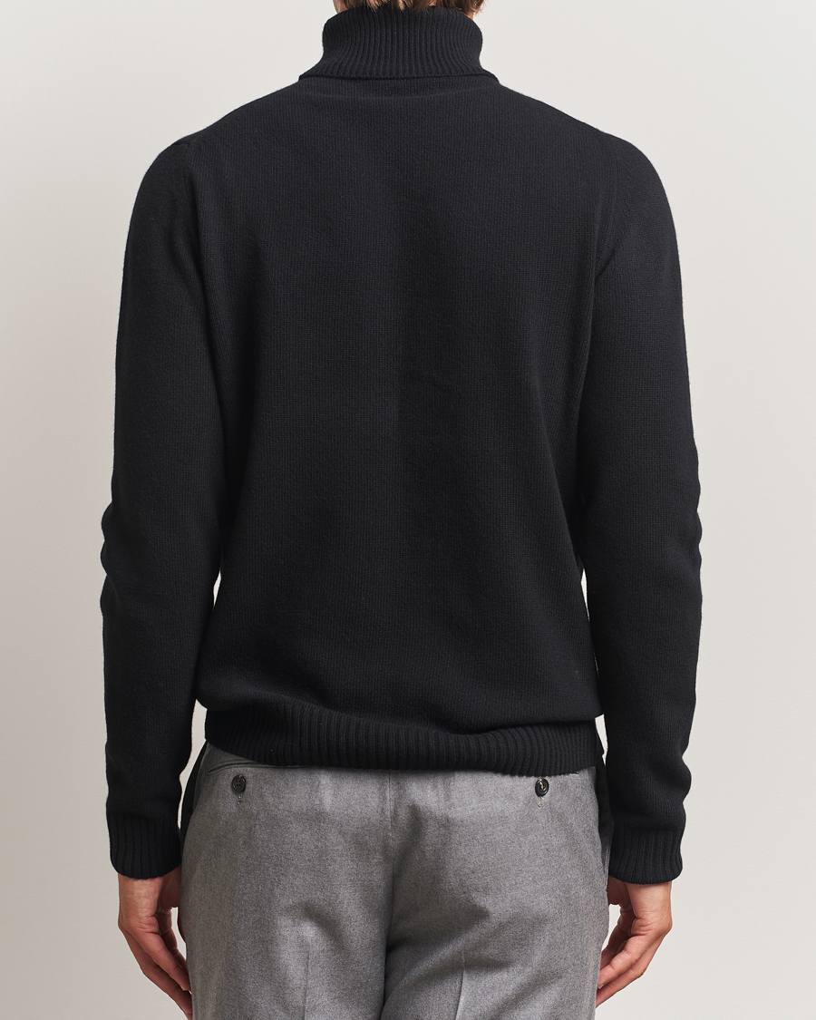 Herre | Gensere | Stenströms | Brushed Merino Rollneck Black