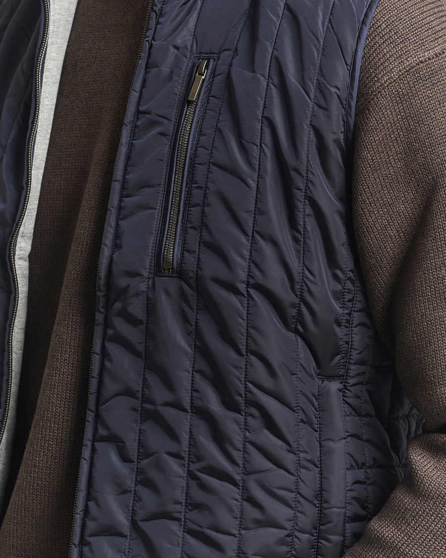 Herre | Vester | Stenströms | Nylon Quilted Light Padded Vest Navy