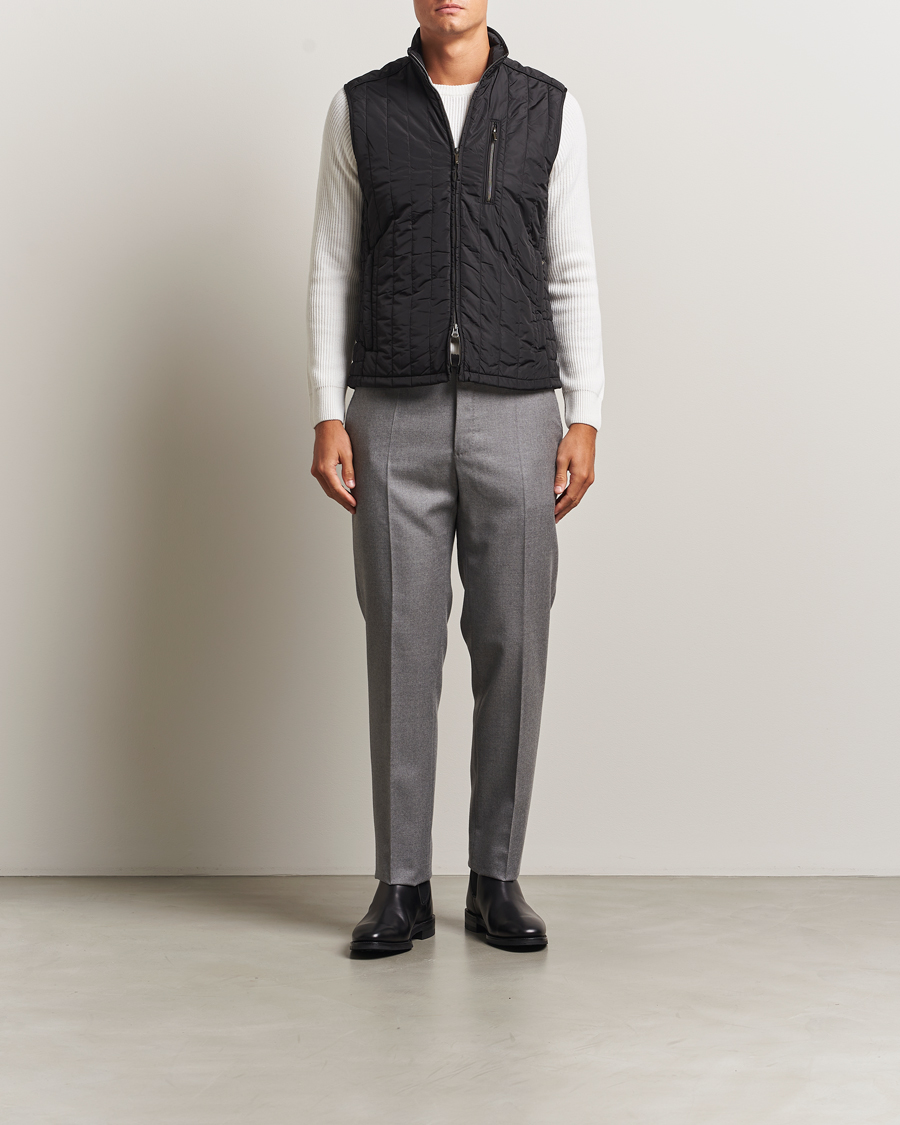 Herre | Vester | Stenströms | Nylon Quilted Light Padded Vest Black