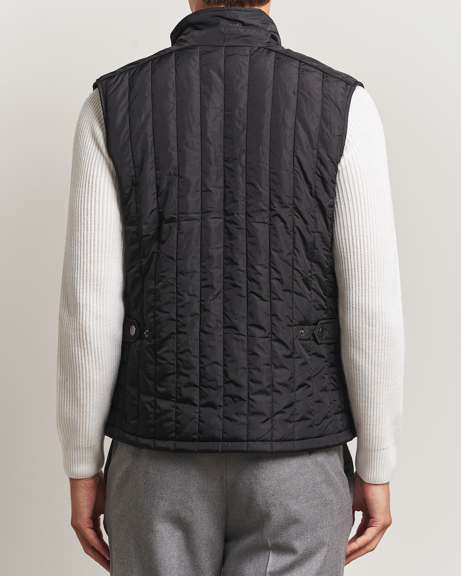 Herre | Vester | Stenströms | Nylon Quilted Light Padded Vest Black