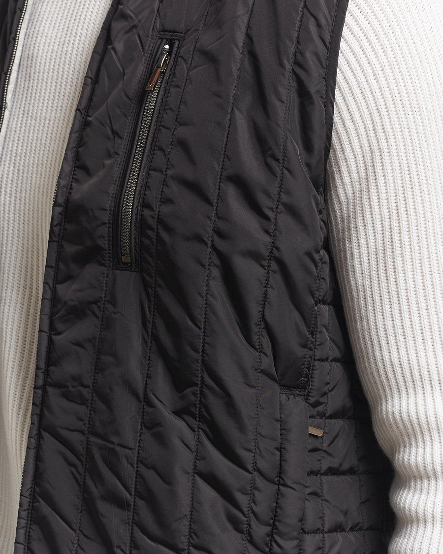 Herre | Vester | Stenströms | Nylon Quilted Light Padded Vest Black