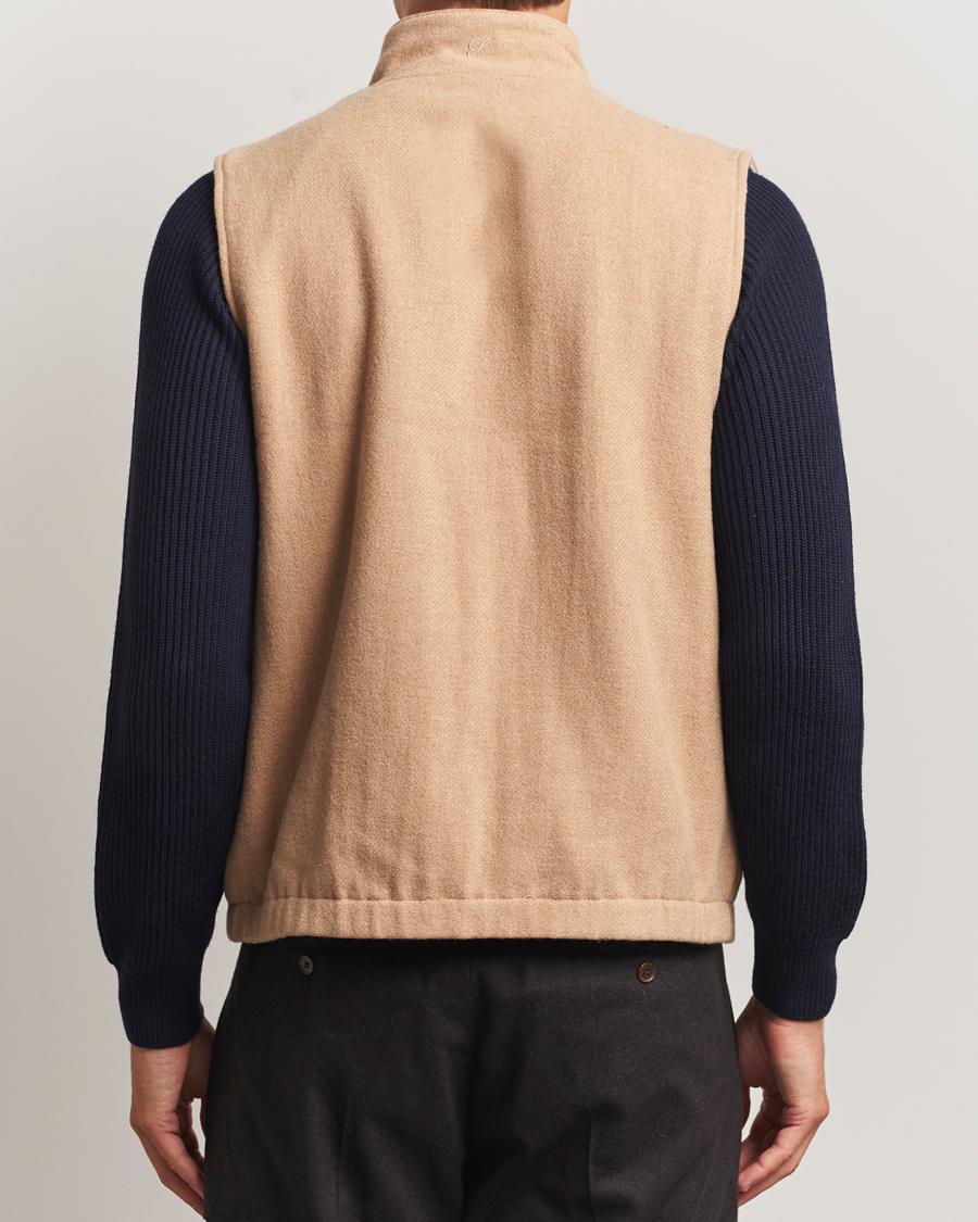 Herre | Vester | Stenströms | Reversible Wool Vest Beige
