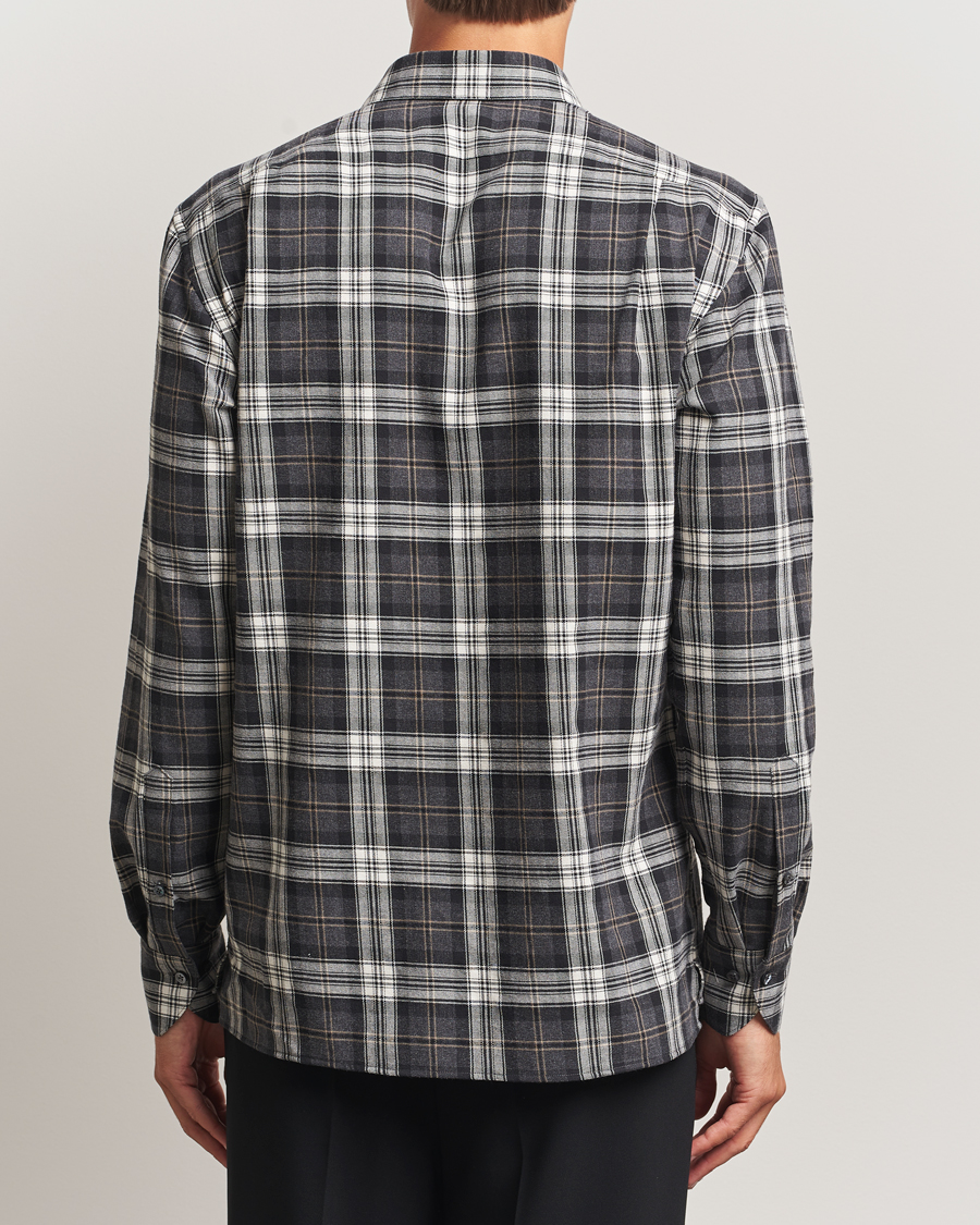 Herre | Skjorter | Stenströms | Regular Fit Checked Pocket Shirt Grey
