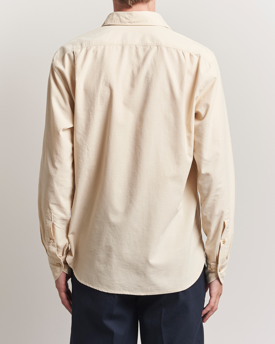 Herre | Skjorter | Stenströms | Regular Fit Cut Away Cord Shirt Beige
