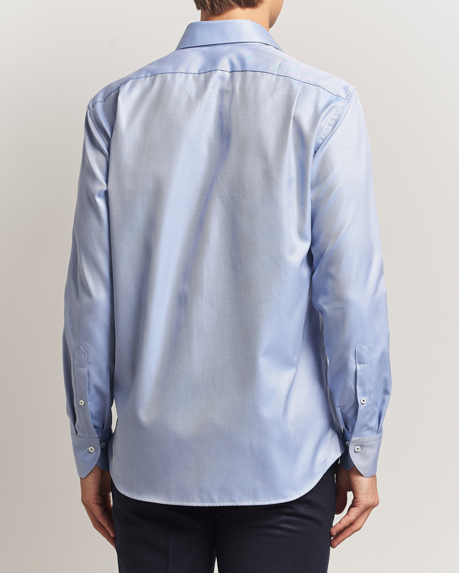 Herre | Skjorter | Stenströms | Regular Fit Superior Twill Contrast Shirt Blue