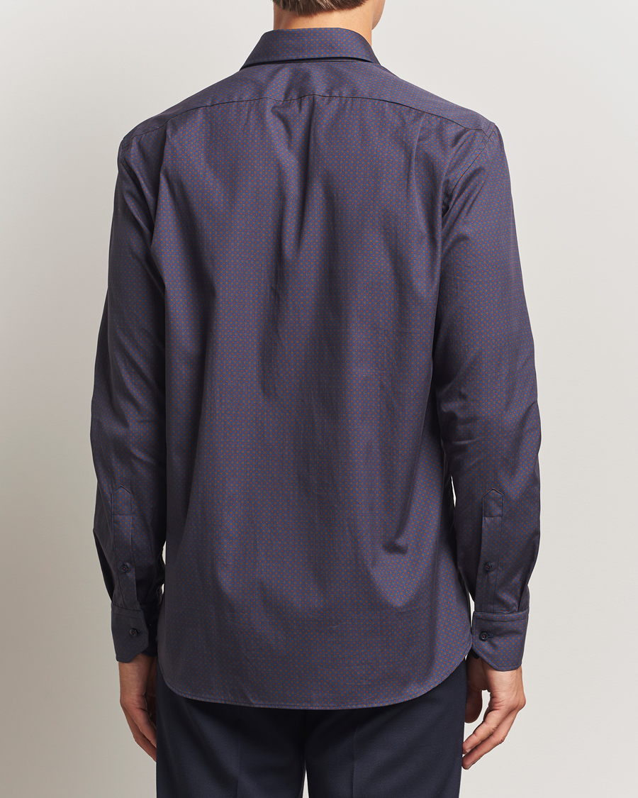 Herre | Skjorter | Stenströms | Regular Fit Cotton Printed Shirt Blue