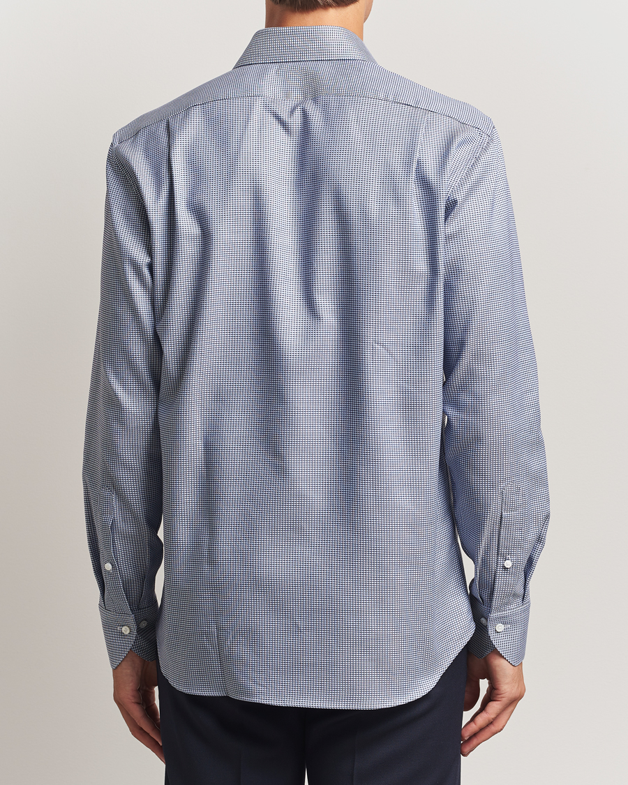 Herre | Skjorter | Stenströms | Regular Fit Woven Structure Shirt Blue
