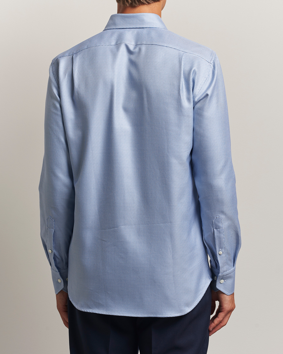 Herre | Skjorter | Stenströms | Regular Fit Diagonal Cut Away Shirt Blue