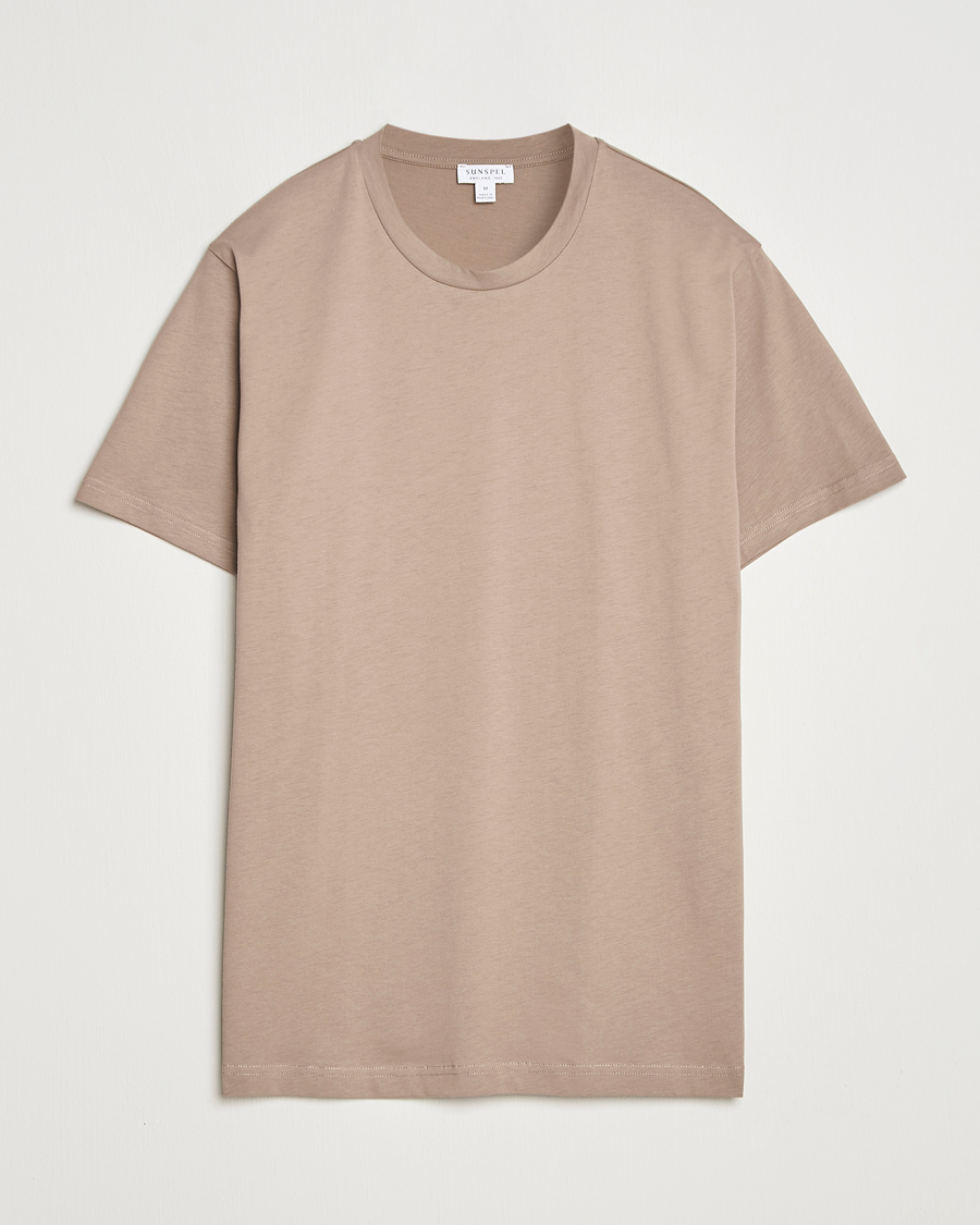 Herre | T-Shirts | Sunspel | Riviera Midweight T-Shirt Mink
