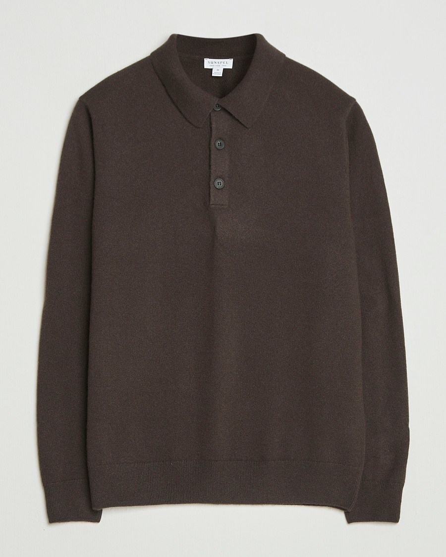 Herre | Gensere | Sunspel | Cashmere Polo Truffle