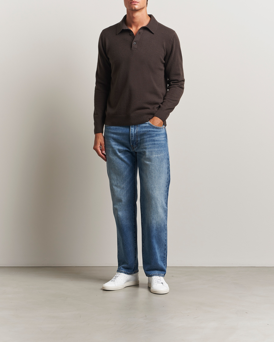 Herre | Gensere | Sunspel | Cashmere Polo Truffle