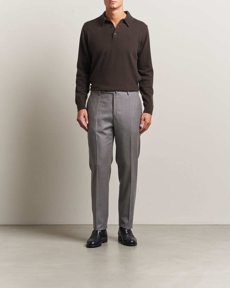 Herre | Gensere | Sunspel | Cashmere Polo Truffle