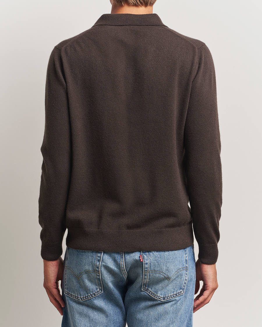 Herre | Gensere | Sunspel | Cashmere Polo Truffle