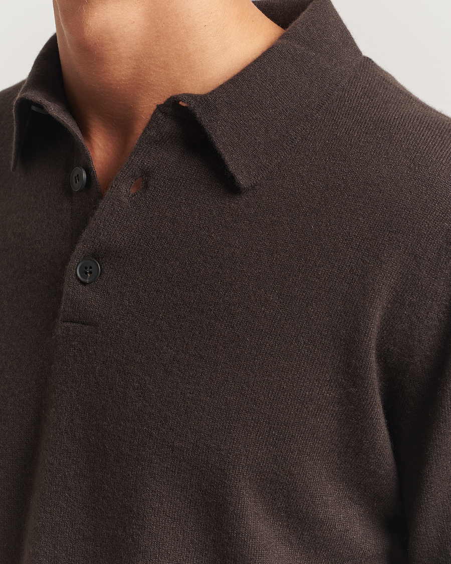 Herre | Gensere | Sunspel | Cashmere Polo Truffle