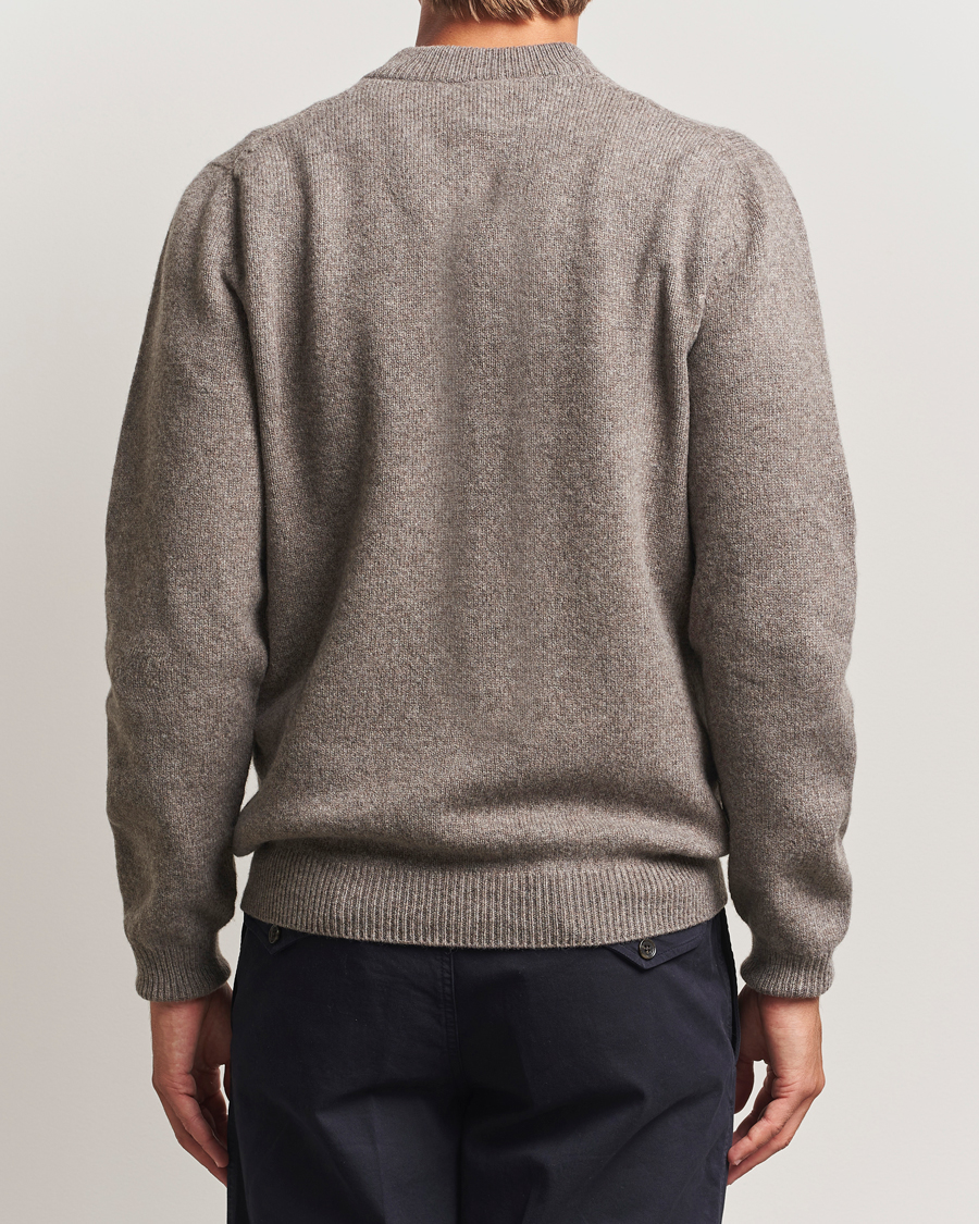 Herre | Gensere | Sunspel | Knitted Lambswool V-Neck Bark