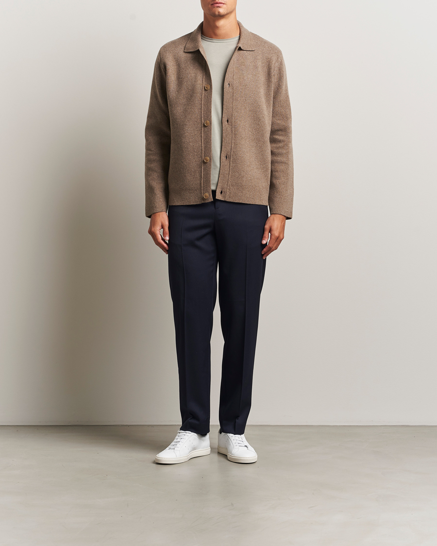 Herre | Gensere | Sunspel | Doubleface Wool Jacket Mink