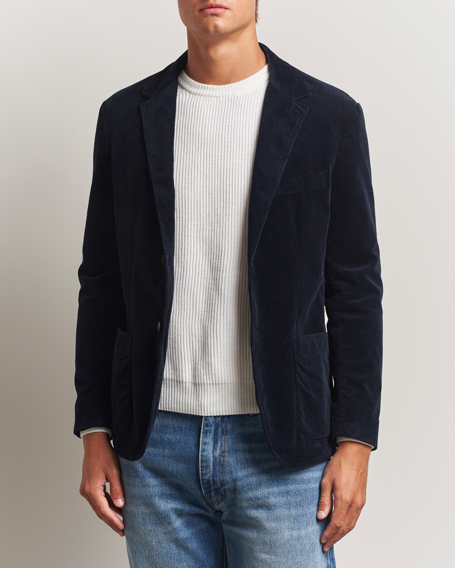 Herre | Dressjakker | Sunspel | Relaxed Corduroy Blazer Navy