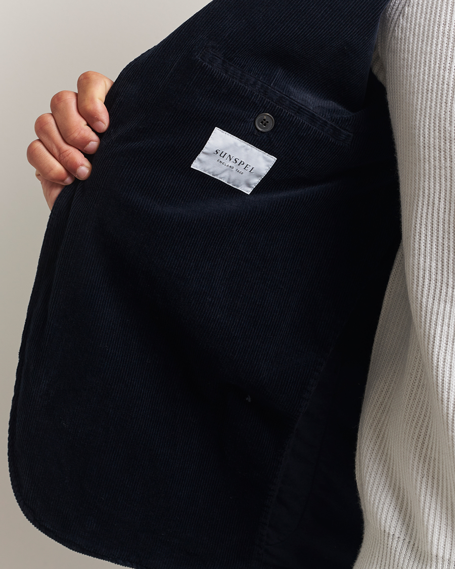 Herre | Dressjakker | Sunspel | Relaxed Corduroy Blazer Navy
