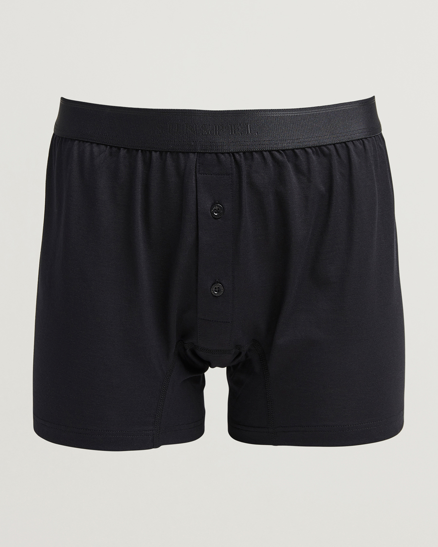 Herre | Undertøy | Sunspel | Superfine Two Button Cotton Black