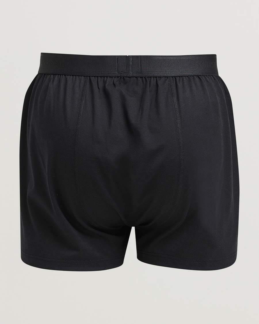 Herre | Undertøy | Sunspel | Superfine One Button Boxer Black