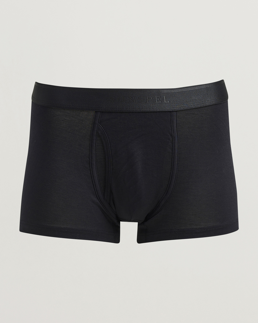 Herre | Undertøy | Sunspel | Superfine Cotton Trunk Black