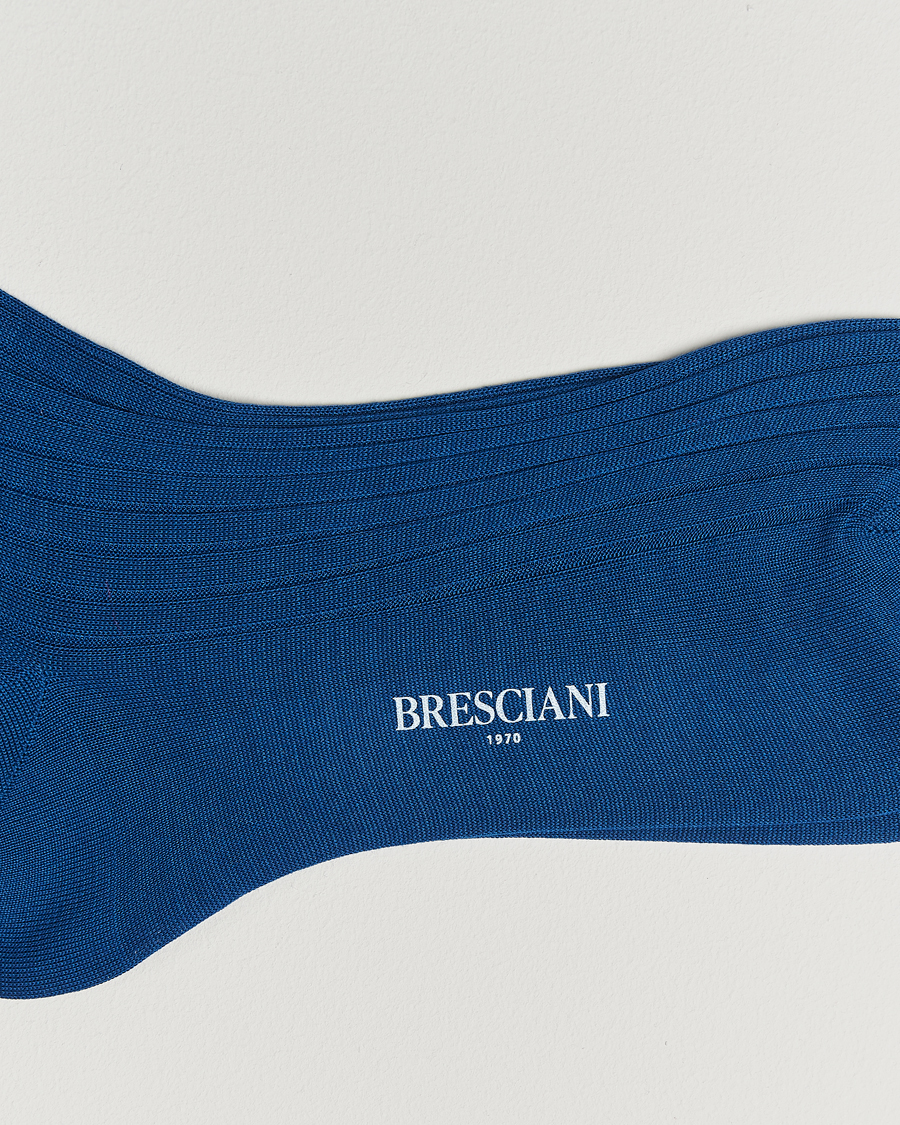 Herre | Undertøy | Bresciani | Cotton Ribbed Short Blue Melange
