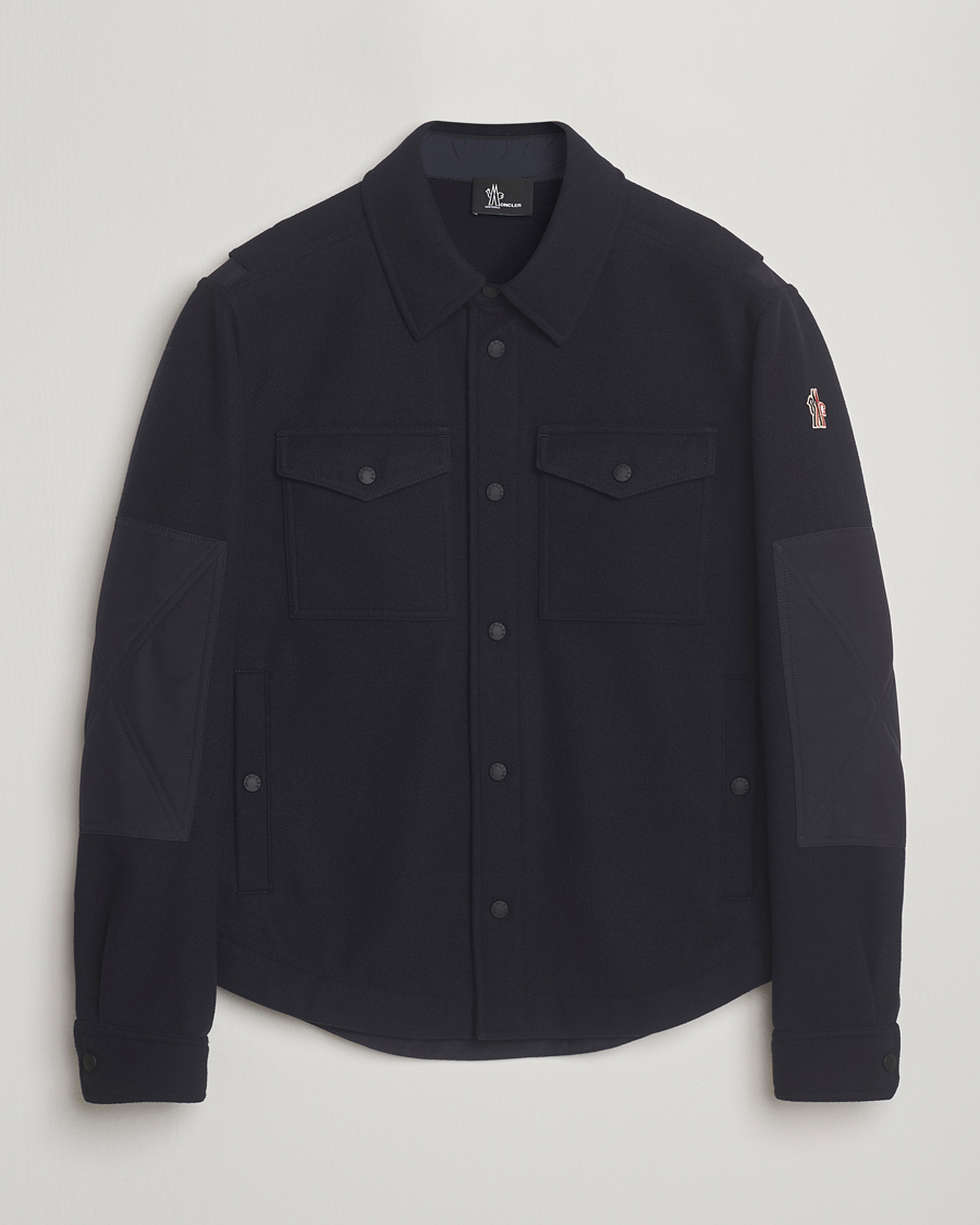 Herre | Jakker | Moncler Grenoble | Brushed Cotton Overshirt Navy