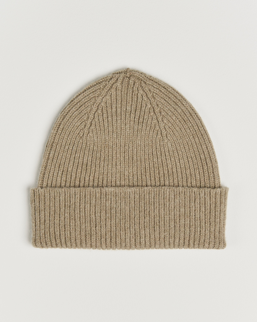 Herre | Luer | Le Bonnet | Lambswool/Caregora Beanie Clay