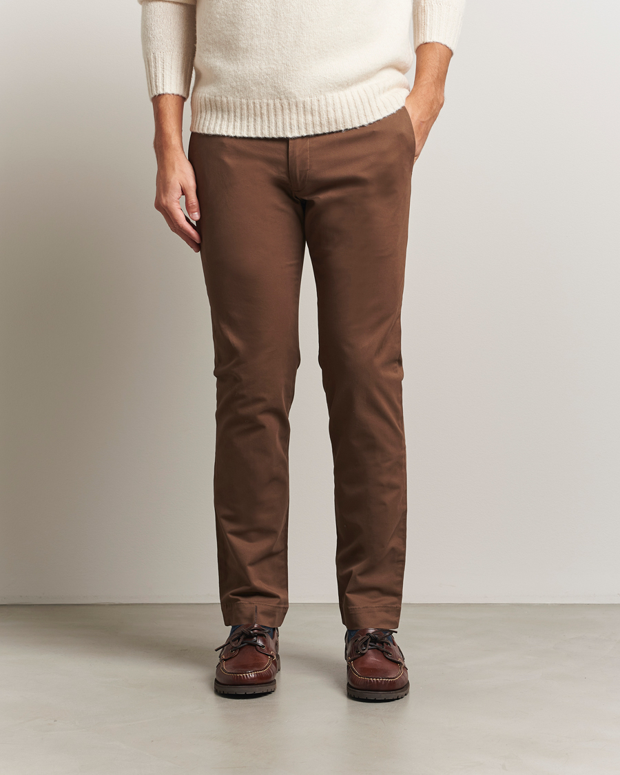 Herre | Bukser | Polo Ralph Lauren | Hudson Slim Fit Stretch Chinos Chestnut