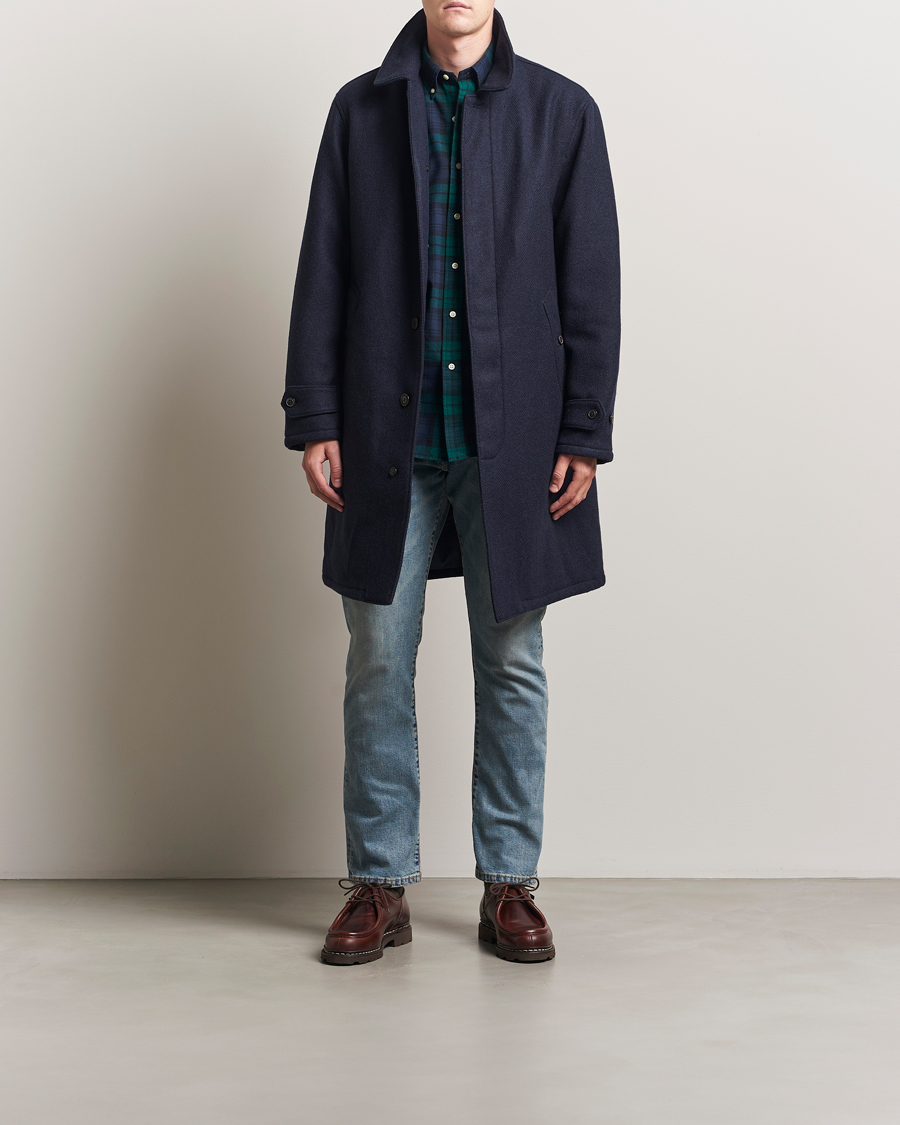 Herre | Jakker | Polo Ralph Lauren | Heritage Twill Wool Coat Collection Navy