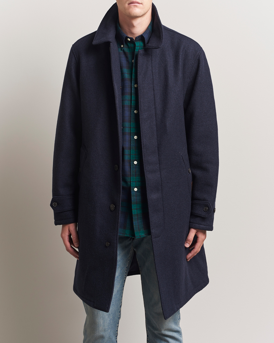 Herre | Jakker | Polo Ralph Lauren | Heritage Twill Wool Coat Collection Navy
