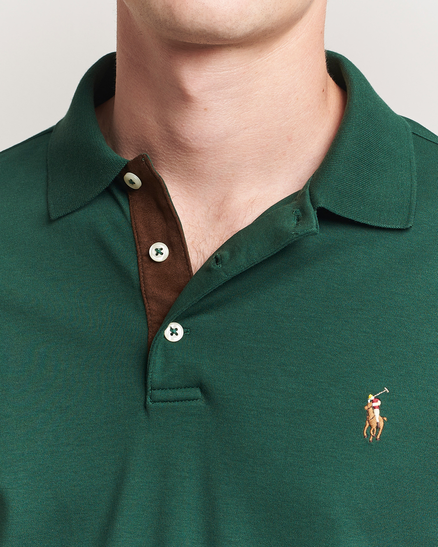 Herre | Pikéer | Polo Ralph Lauren | Pima Cotton Custom Slim Fit LS Polo Vintage Pine