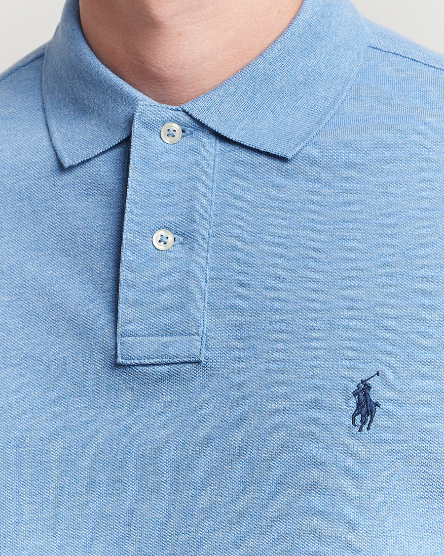Herre | Pikéer | Polo Ralph Lauren | Custom Slim Fit Long Sleeve Polo Soft Royal Heather