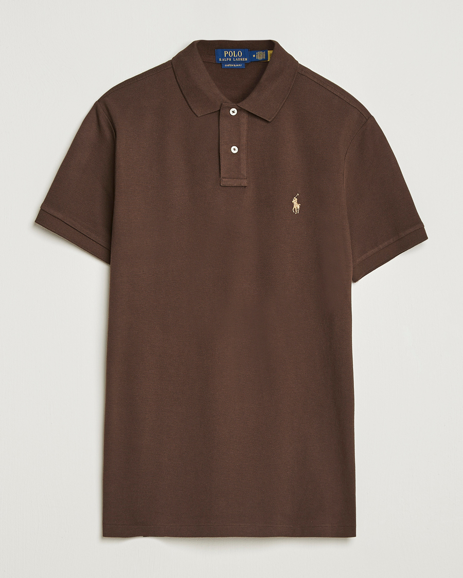 Herre | Pikéer | Polo Ralph Lauren | Custom Slim Fit Polo Nutmeg Brown