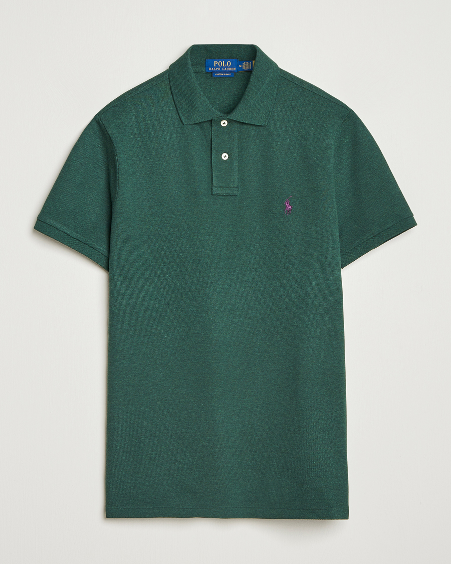 Herre | Pikéer | Polo Ralph Lauren | Custom Slim Fit Polo Scotch Pine Heather