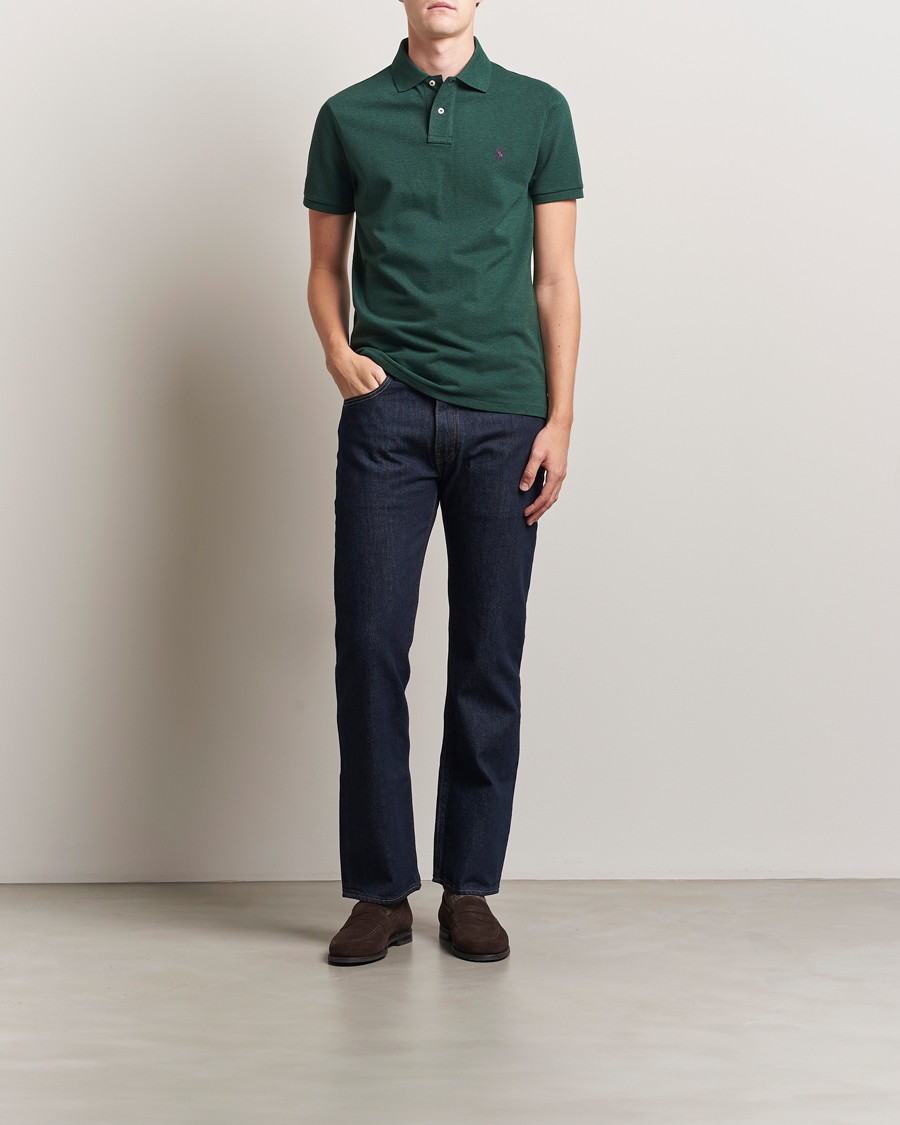 Herre | Pikéer | Polo Ralph Lauren | Custom Slim Fit Polo Scotch Pine Heather