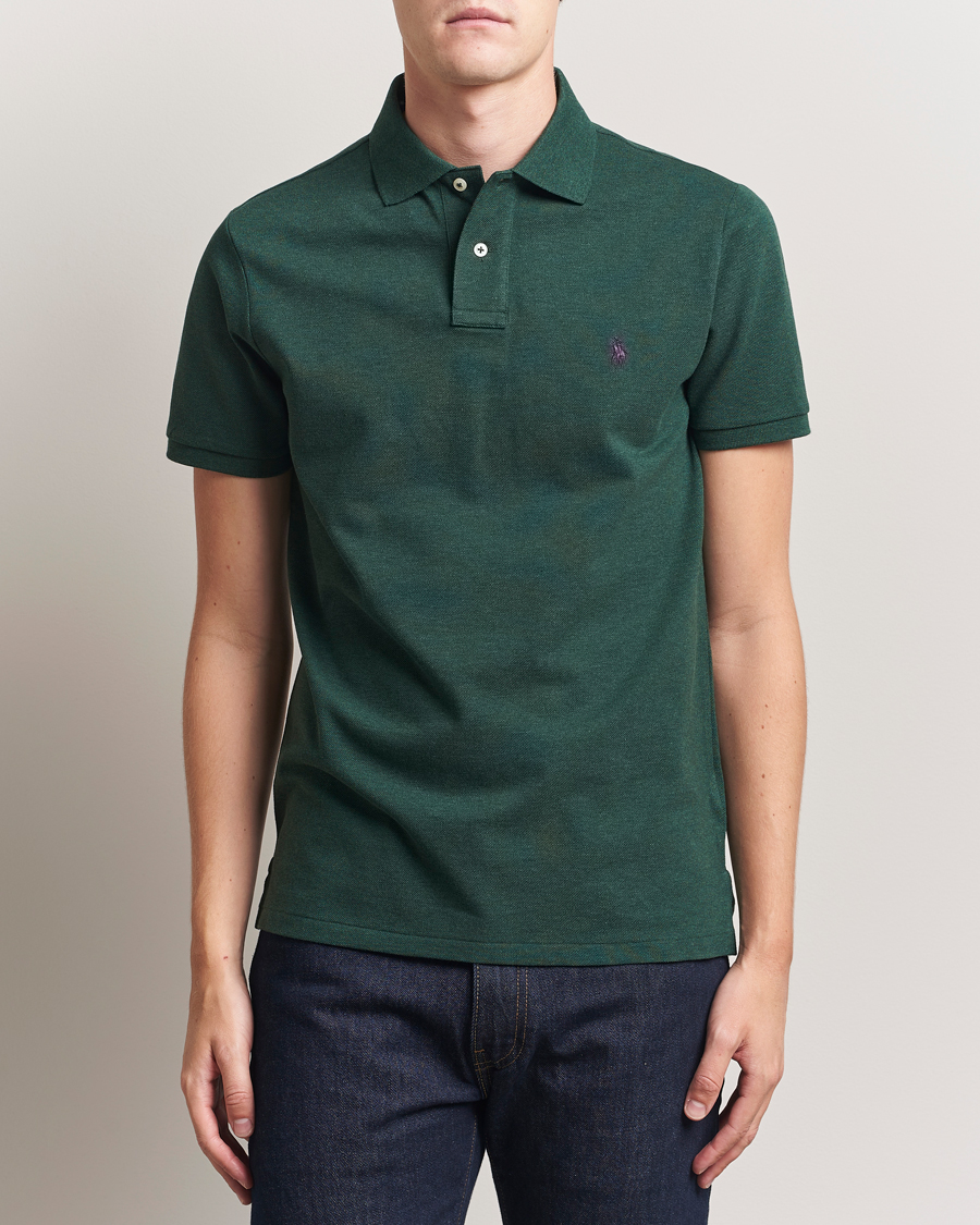 Herre | Pikéer | Polo Ralph Lauren | Custom Slim Fit Polo Scotch Pine Heather